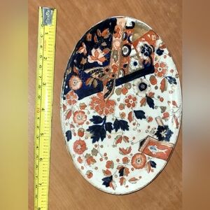 Antique estate plate - RIDGWAY STAFFORDSHIRE DERBY oval footed dish